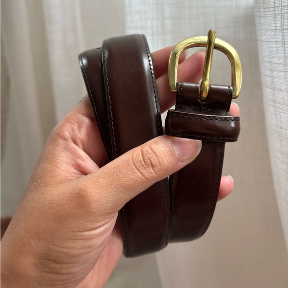 COACH Burgundy Cowhide Leather Mens Dress
Belt 3921 Brass Buckle Size (36) - Picture 2 of 8